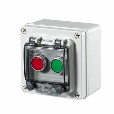 Imagem de ZEDEVB Caixa de botão de botão de plástico caixa de controle de interruptor Start Stop impermeável ao ar livre capa protetora de autorredefinição industrial (2)