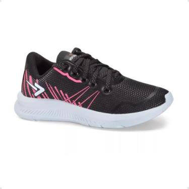 Imagem de Tênis Feminino Running Box 200 Preto E Rosa, Preto, Pink, 34