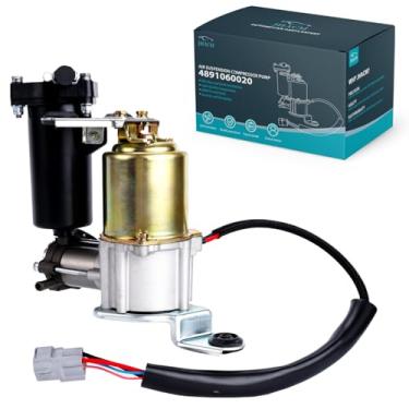 Imagem de Compressor de suspensão a ar compatível com Toyota 4Runner e Lexus GX470 2003-2009, com secador, substituição # 4891060020,4891060021
