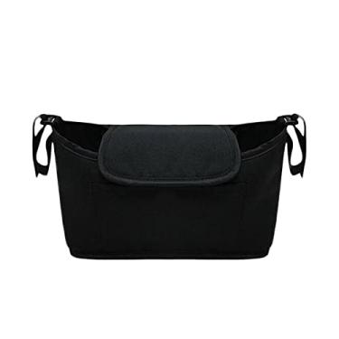Imagem de JWQFBC Bolsa Organizadora para Carrinho de Bebê, Porta-mamadeira E Copos, Acessórios para Carrinho de Bebê, Preto