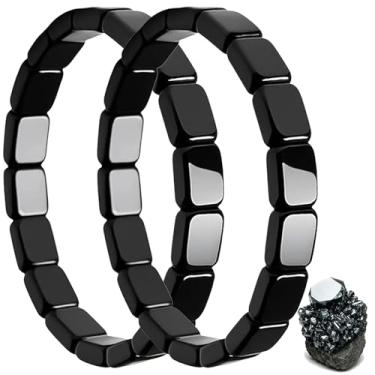 Imagem de pulseira de hematita masculina, One Size, Pedra, Sem Pedra Preciosa