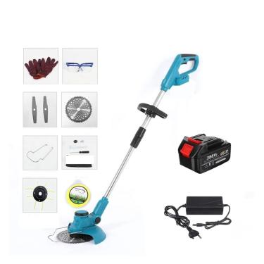 Imagem de Cortador de grama elétrico 2500 W Cortador de grama elétrico sem escova de 8 polegadas Cortador de grama Linha de grama ajustável Aparador de sebes portátil Poda de jardim sem ruído e baixa manutenç