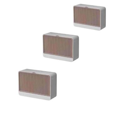 Imagem de Saboneteira de Parede com Fixação Adesiva, Suporte para Sabonete e Esponja, Organizador de Banheiro com Tampa Protetora Kit com 3 unidades