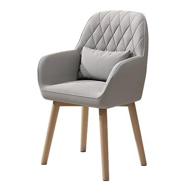 Imagem de AkosOL Cadeira de mesa giratória, cadeira de escritório em casa, design gonômico, cadeira modn para maquiagem, quarto, jantar, poltrona confortável, poltrona lateral para recepção, cadeira de estudo