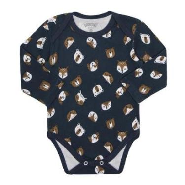 Imagem de Body Bebê Menino Manga Longa Algodão Ursinhos Alakazoo-Masculino