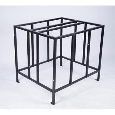 Imagem de foriy Gaiola de segurança ajustável para ar condicionado, grande proteção AC, serve para a maioria dos condensadores, tamanho ajustável até 119 cm C x 109 cm L x 129 cm A com parafusos antirroubo para