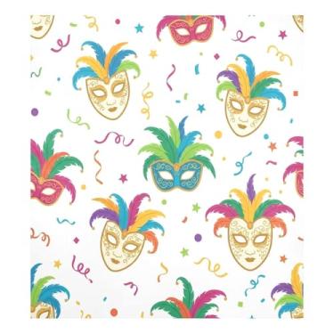 Imagem de Blueangle Máscara de carnaval para máquina de lavar louça, capa frontal para lava-louças, adesivos de eletrodomésticos, adesivos de eletrodomésticos, adesivo magnético decorativo de 58,4 cm C x 66 cm