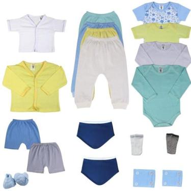 Imagem de Kit 19 Peças Roupa De Bebê Enxoval Completo Atacado RN P M G - BATUTIN