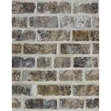 Imagem de Fititem Papel de parede de tijolo de 43 cm × 93 cm, papel de parede de tijolo, cinza, marrom, 3D, papel de contato autoadesivo, texturizado, removível, vintage, decorativo, parede, sala de aula