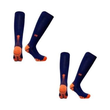 Imagem de Meias De Compressão Masculinas (2, 3 Ou 4 Pares) Para Corrida E Varize