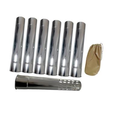 Imagem de Baoblaze Tubos de chaminé, extensão de tubo de fogão, tubo anti-escaldante para dissipação de calor em camping e atividades ao ar livre.