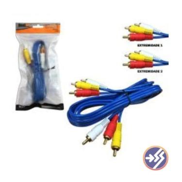 Imagem de Cabo Rca Bestfer Azul 3Rcax3Rca 1 5M - Bfh1510