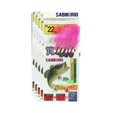 Imagem de Anzóis De Pesca Marítima Sabiki Luminosos 5 Peças Pré-Amarrados Com 30