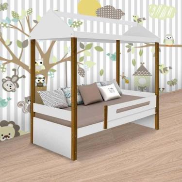 Imagem de Cama Casa Solt. Sara Branco/mel C/ Colchão