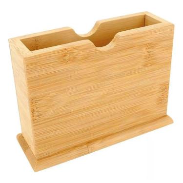 Imagem de Porta Guardanapo Retangular Em Bambu 14,5x5,3x10,3