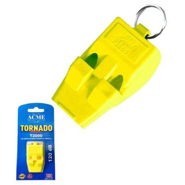 Imagem de Apito Juiz Futebol Acme Tornado 2000 com Cordão, Amarelo