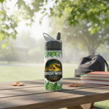 Imagem de Garrafa Alumínio Jurassic World Pesonalizado Nome Escolar - Nerd Colle