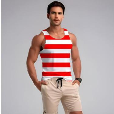 Imagem de Camiseta regata basica listrada listras adulto infantil cor - stammp b