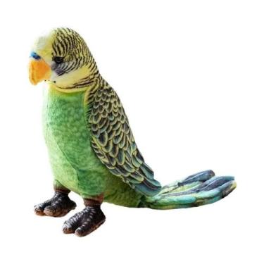 Imagem de Brinquedo De Pelúcia Papagaio Realista E Fofo De 23CM, Boneco De Pássa