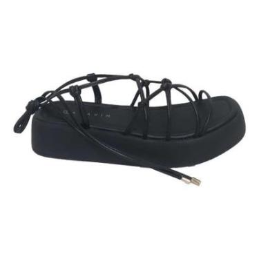 Imagem de Sandalia Ramarim Em Sintetico Feminino - Preto - 38-Feminino