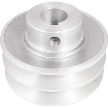 Imagem de Polia de Alumínio 2 Canais, Perfil A, 80 mm com Furo de 19 mm, Vonder