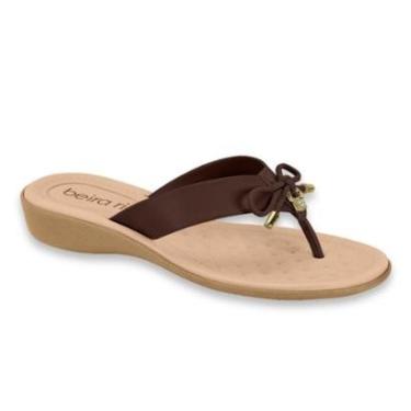 Imagem de Rasteira Chinelo Tamanco Feminino Beira Rio Macio Leve Confortavel Laço Ref: 8224.873-Feminino