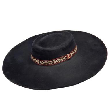 Imagem de Chapéu Gaúcho Campeiro Aba 12 Copa Baixa Baitaca - Esquilador, Preto, 