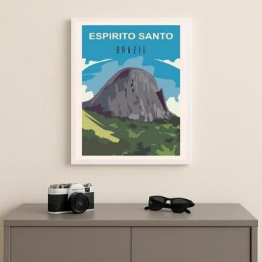 Imagem de Quadro Espírito Santo - Brasil 33X24Cm Mold Preta - Quadros On-Line