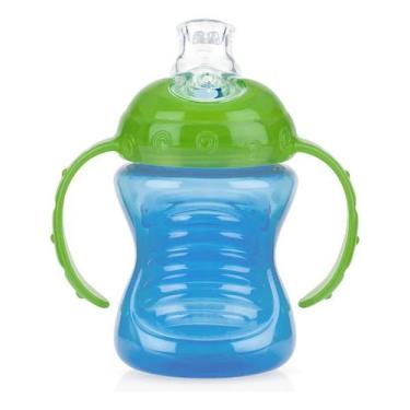 Imagem de Copo De Transição Infantil Bico De Silicone Antivazamento - Nuby, Azul