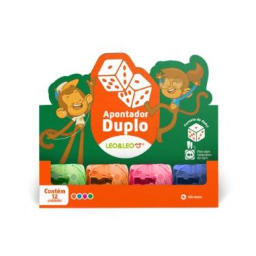 Imagem de Apontador Duplo Dado com Depósito Display C/ 12 und Leo&Leo Leonora - 