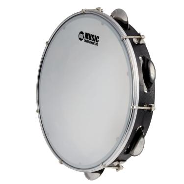 Imagem de Pandeiro Madeira Abs Preto Com Pele Leitosa 83abs Le Phx