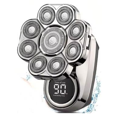 Imagem de Barbeador Elétrico 9 em 1 Premium com Tela Digital Uso Pessoal Lâminas 4D Bateria Recar...