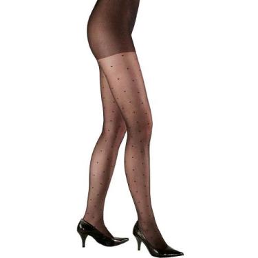 Imagem de Meia-Calça Fio 20 Daniela 178 Estampa Poá, Preto, M