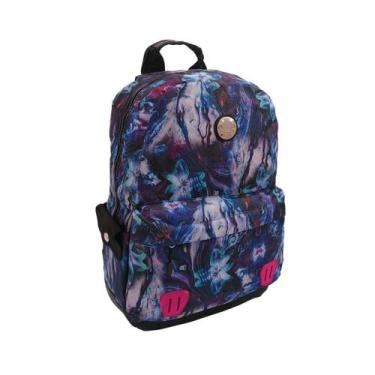 Imagem de Mochila costas juvenil casual escolar s. machine - Isibras, Preto Roxo