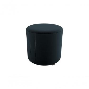 Imagem de Puff Decorativo Sala Descando Copenhage Premium Veludo Preto Matrix