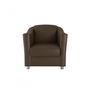 Imagem de Poltrona Decorativa Bia 1 Lugar Sintético Marrom Matrix