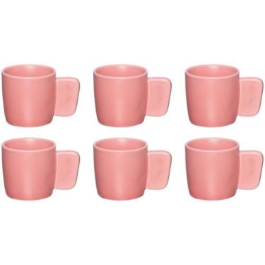 Imagem de Conjunto 6 Xícaras de Café em Porcelana 80ml - Willow - Hauskraft