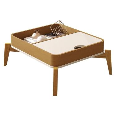 Imagem de Mesa De Centro Buriti Off White Com Nature - Moveis Jb