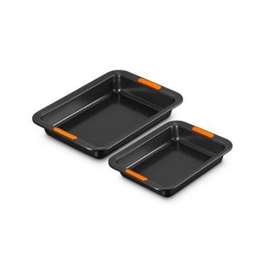 Imagem de CONJUNTO 2 FORMA LE CREUSET 28/33CM RETANGULAR EM METAL BAKEWARE BLACK MATTE 4691900001...