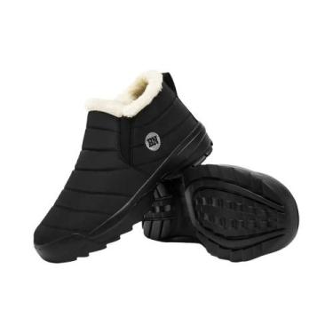 Imagem de Botas De Inverno Femininas Impermeáveis Com Solado Grosso E Forro De P