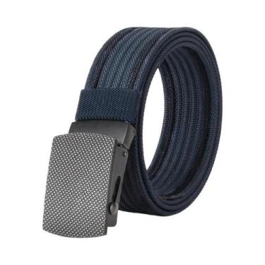 Imagem de Cinto De Nylon Preto 3.8cm Respirável Com Listras Para Esportes Ao Ar 