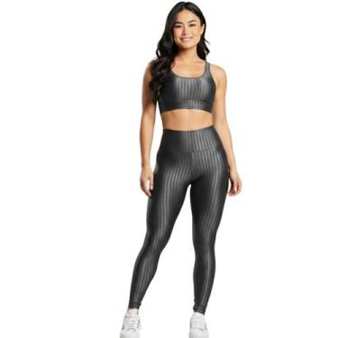 Imagem de Conjunto Fitness Top e Calça New Zig 3D Vekyo Roupa De Academia Treino
