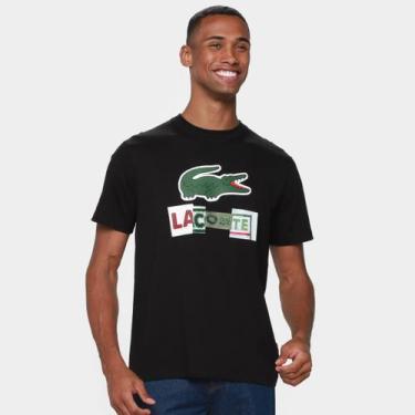 Imagem de Camiseta Lacoste Casual Masculina, Preto, P