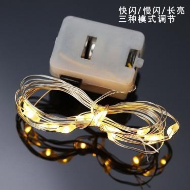 Imagem de Fio de Fada LED Decorativo Cobre 2 Metros Kit com 10 Unidades Luz Branco Quente para Fe...