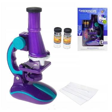 Imagem de Microscópio Infantil Microscopio Laboratorio Portatil Ciencias Escolar l com Luz Amplia...