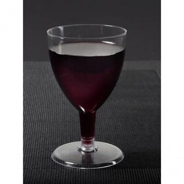 Imagem de Taça de Vinho Pit 170 para Servir Bebidas em Plástico Tipo Cristal Transparente 170ML 20 Unidades Higipack