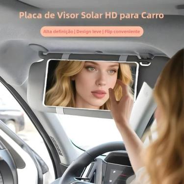 Imagem de Espelho De Maquiagem HD Universal Para Carro, Visor De Sombreamento Au