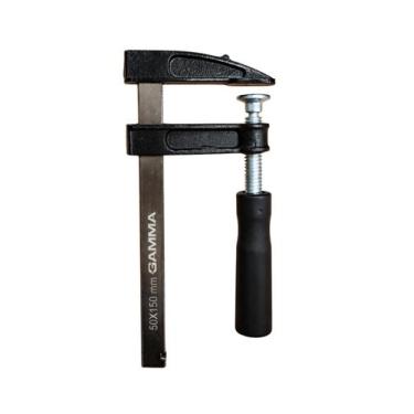 Imagem de Grampo Tipo F 50x150mm Preto Alta Pressão Reforçado Profissional Ideal