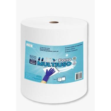 Imagem de Pano Multiuso Lavável Reutilizável 28x40cm 600 Unidades Branco Limpeza