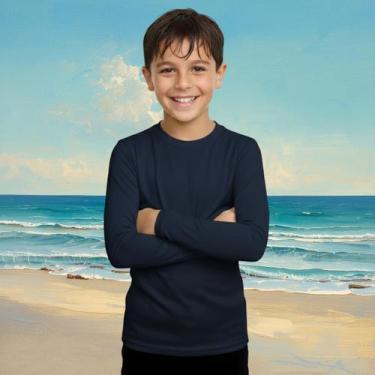 Imagem de Camisa Térmica Infantil Menino Manga Longa Proteção Solar Segunda Pele